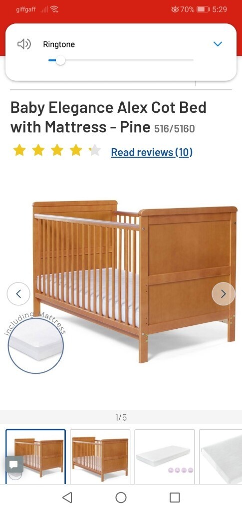 baby elegance alex cot bed